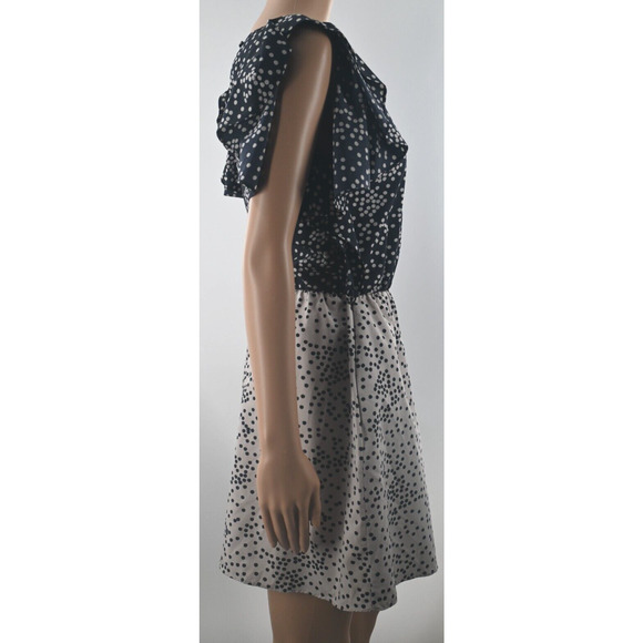 A/X Armani Exchange Twee Black Polka Dot Mini Dress XS Flutter Sleeves No Belt - Picture 6 of 15